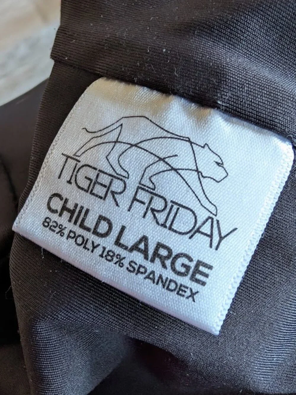 Tiger Friday Dancewear * Black Crop Top * Child Large